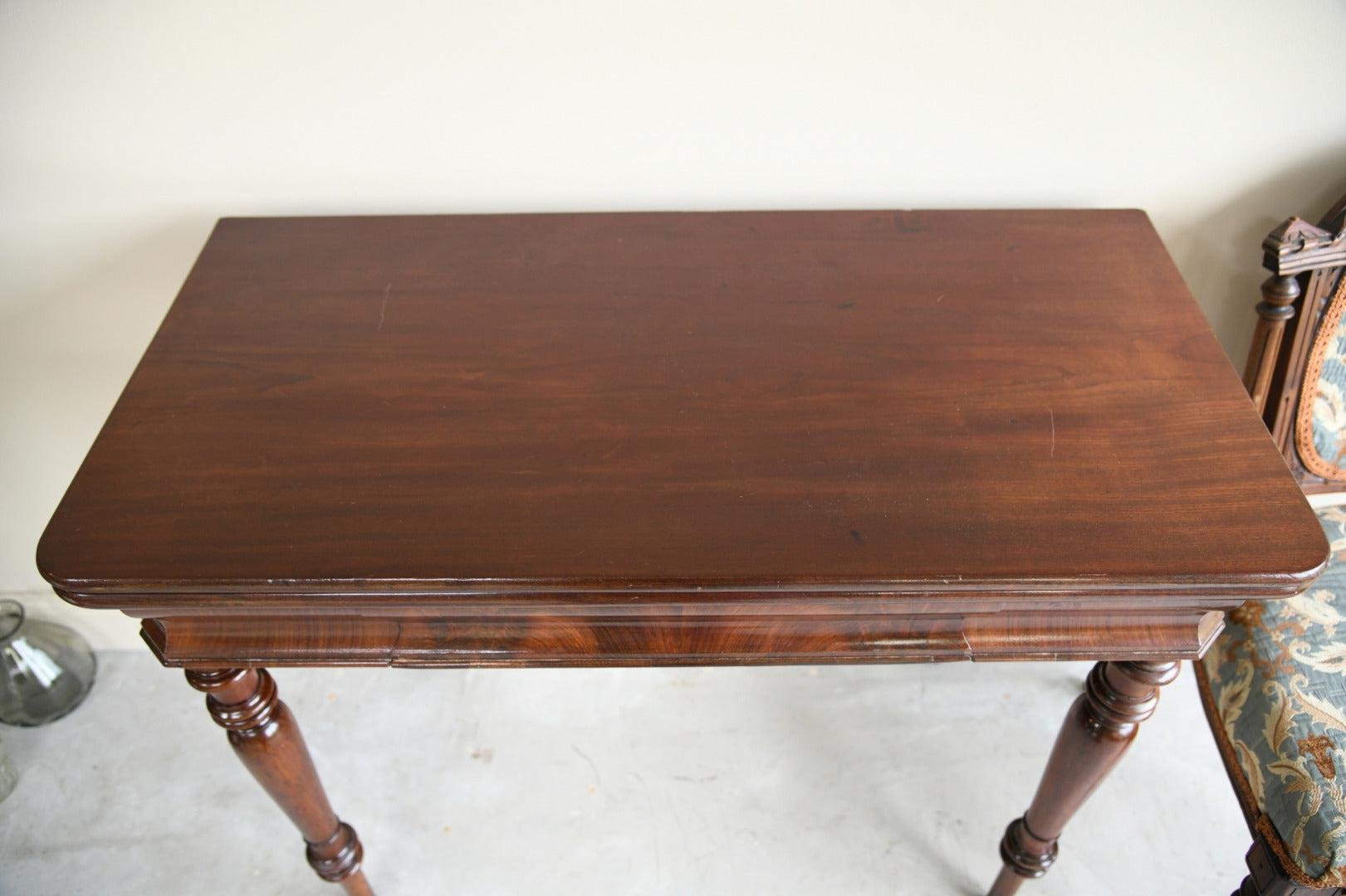 Tea Console 19th Century Mahogany Tea Console Table for sale at Pamono
