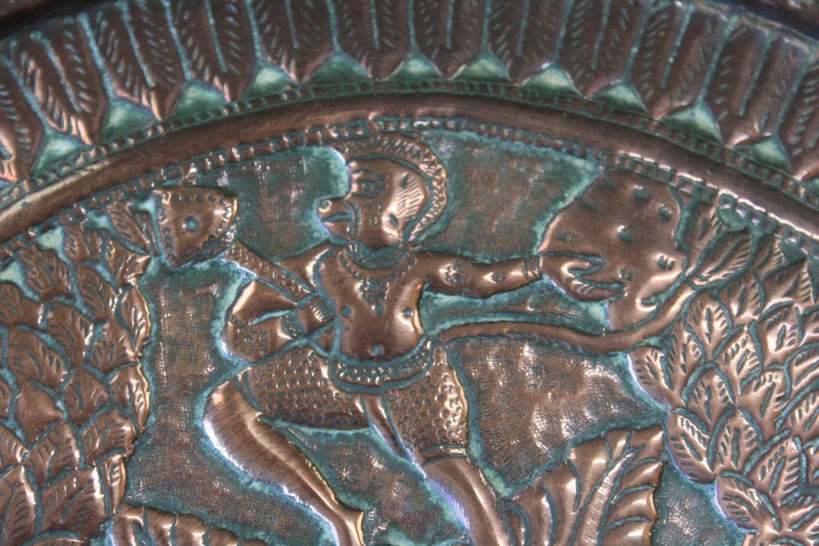 Antique Indian Copper Charger for sale at Pamono
