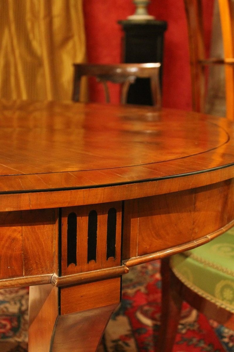 Table Ovale Artisanale En Merisier Macif - Occasion