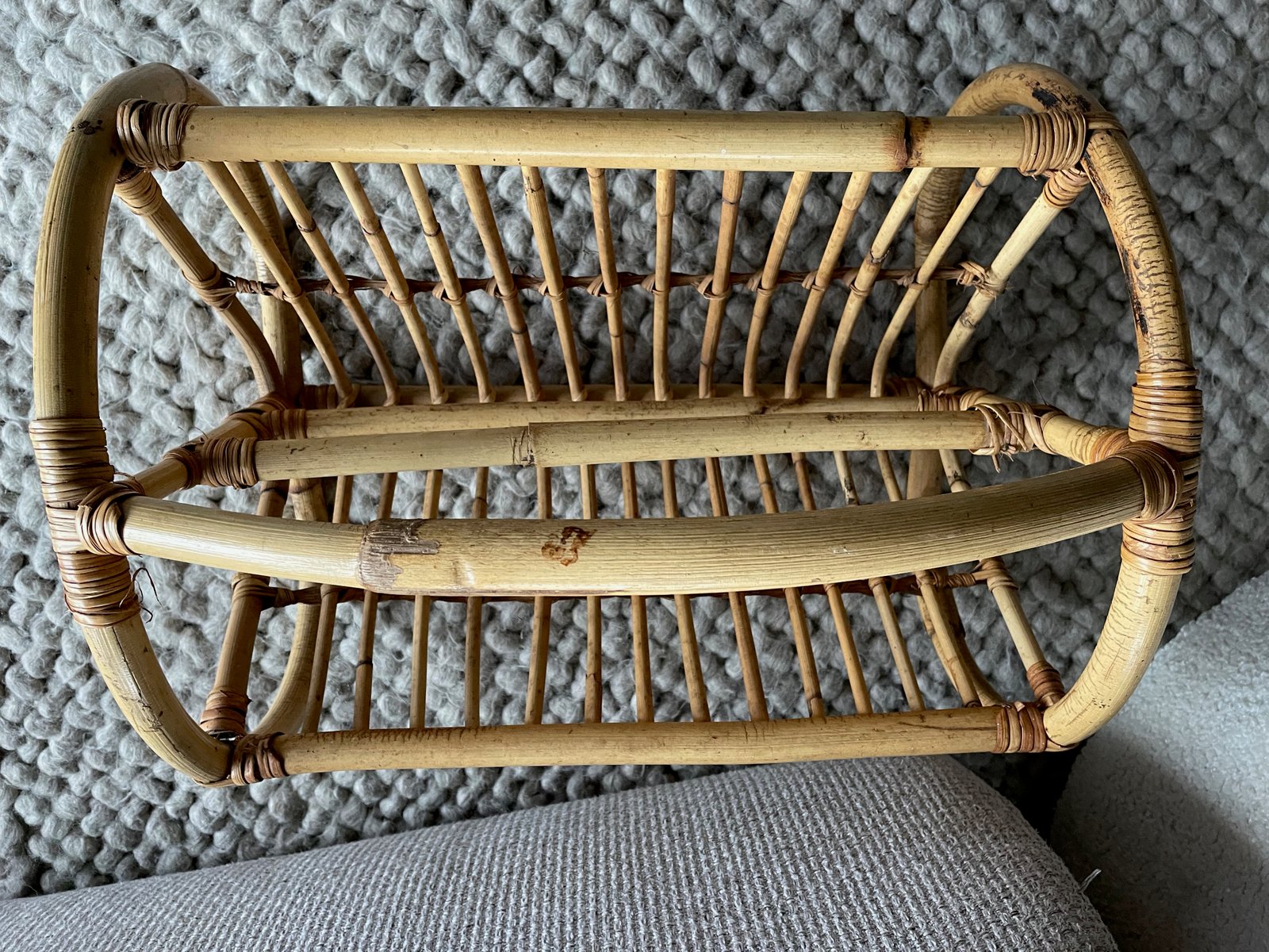 Bamboo Magazine Rack, 1960s for sale at Pamono