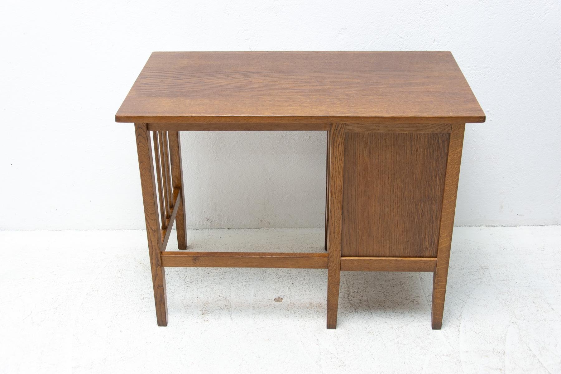 Antique Roller Blind Writing Desk, 1930s for sale at Pamono