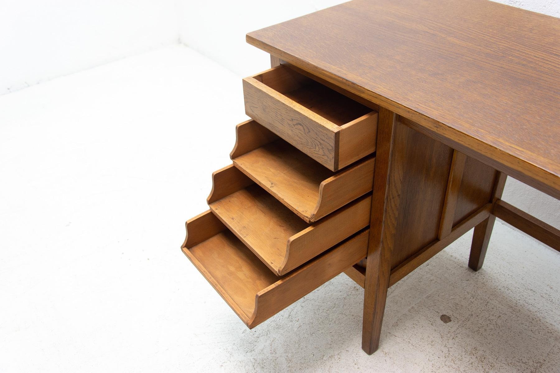 Antique Roller Blind Writing Desk, 1930s for sale at Pamono
