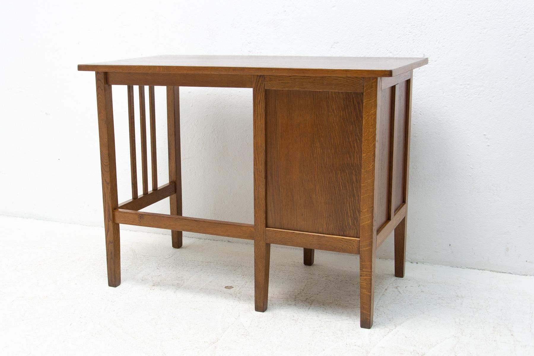 Antique Roller Blind Writing Desk, 1930s for sale at Pamono