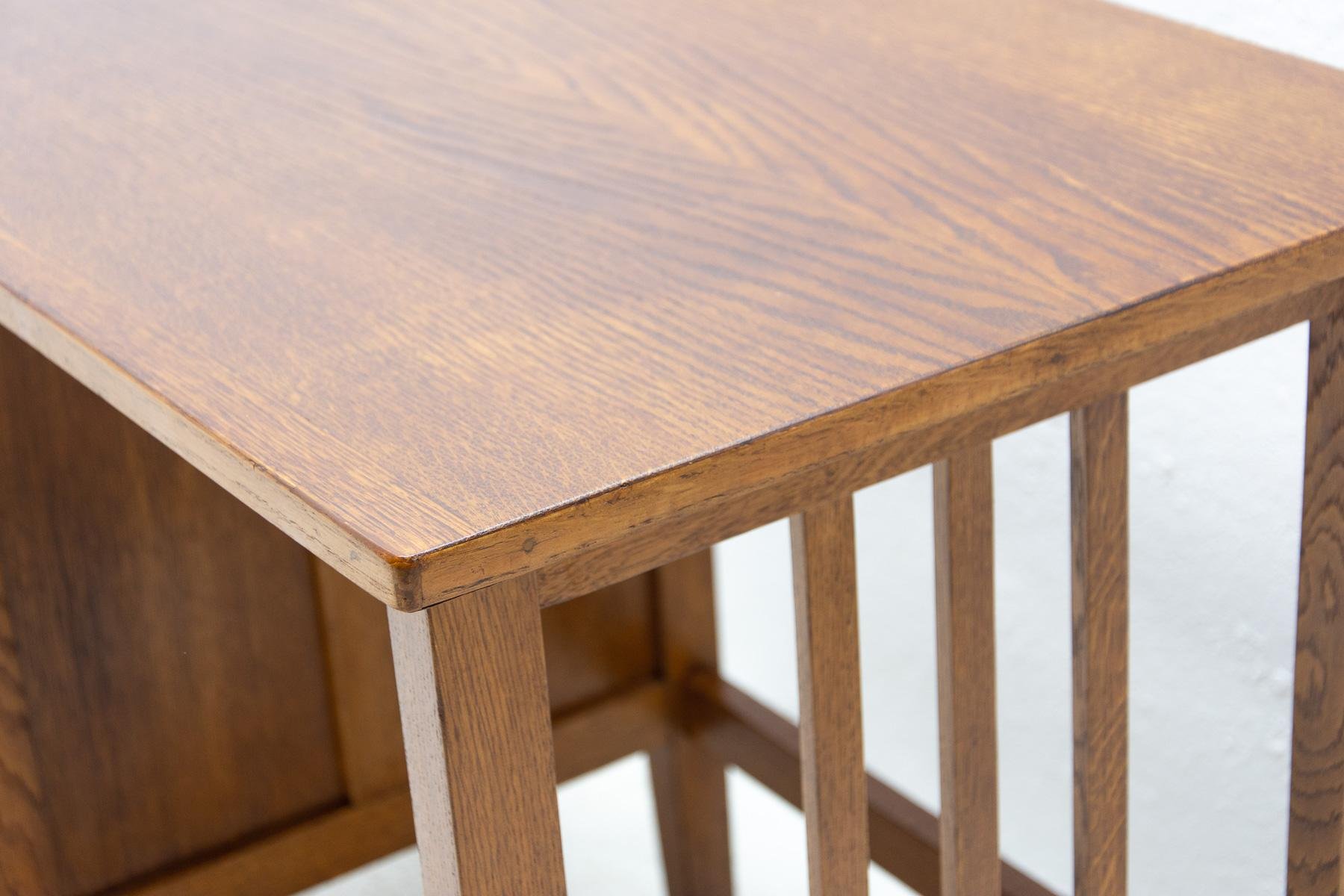 Antique Roller Blind Writing Desk, 1930s for sale at Pamono