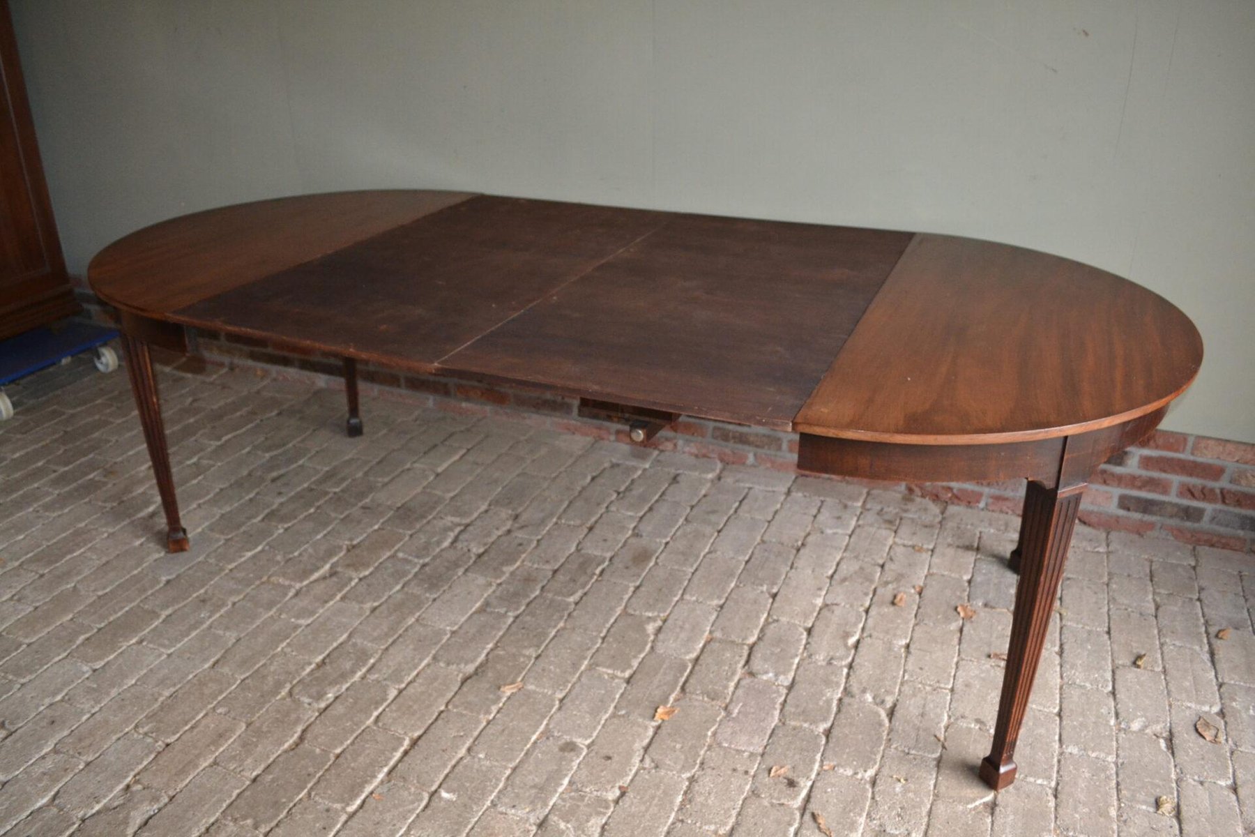 Antique Mahogany Art Deco Dining Table for sale at Pamono