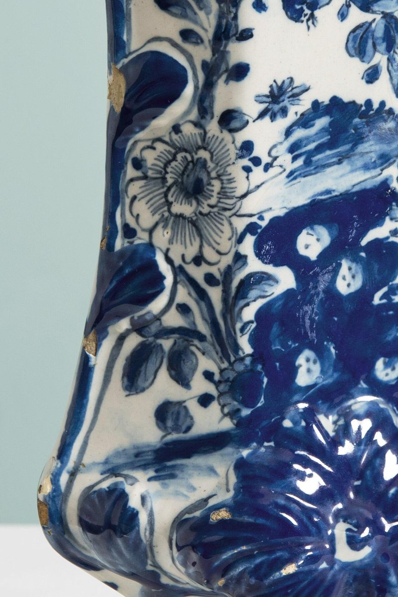Serviettenhalter Aus Holz Im Chinoiserie-Design – Blau-weißes Blumenmuster, Für Küche, Esstisch Oder Als Geschenk