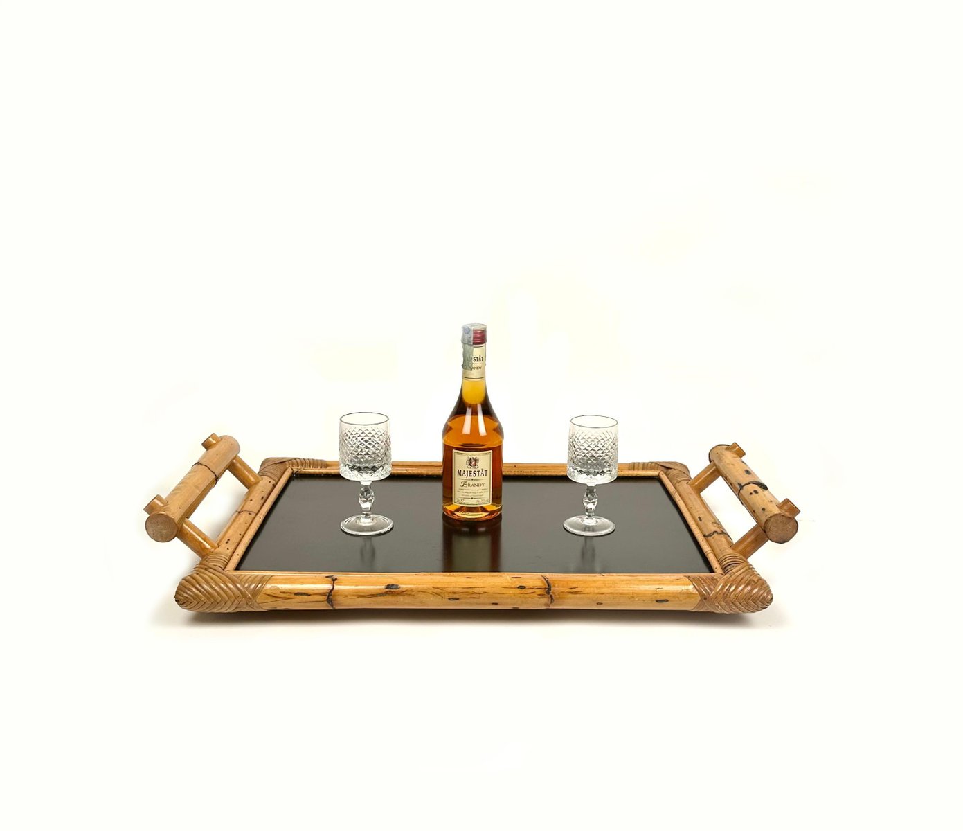 Vassoio In Vimini Grigio Wengé 60x50cm | Cesto Decorativo Per Casa | Design Moderno E Resistente - Foto 2