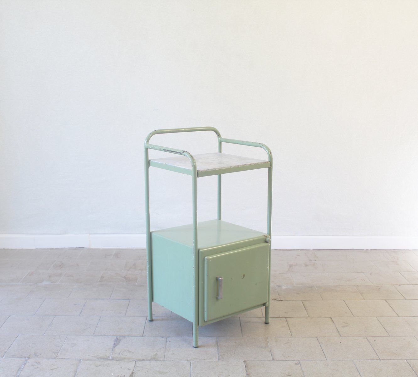 Vintage Military Bedside Table, 1940s for sale at Pamono