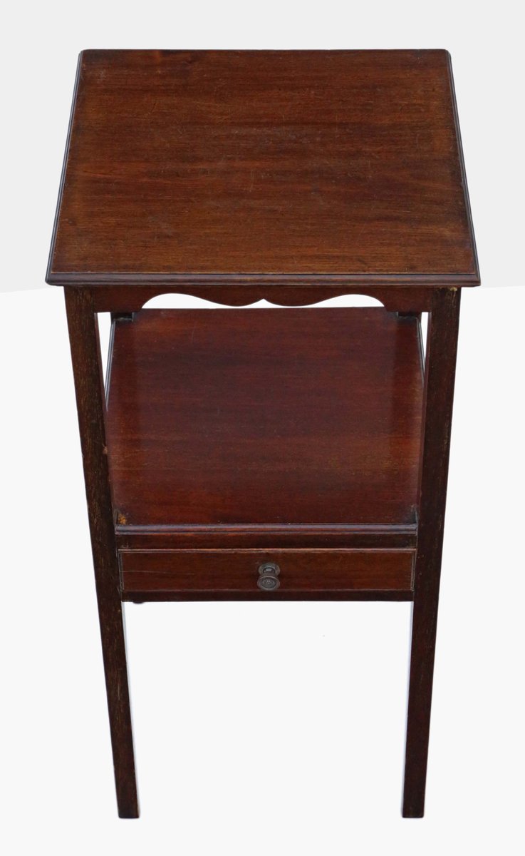 19th Century Mahogany Bedside Table for sale at Pamono