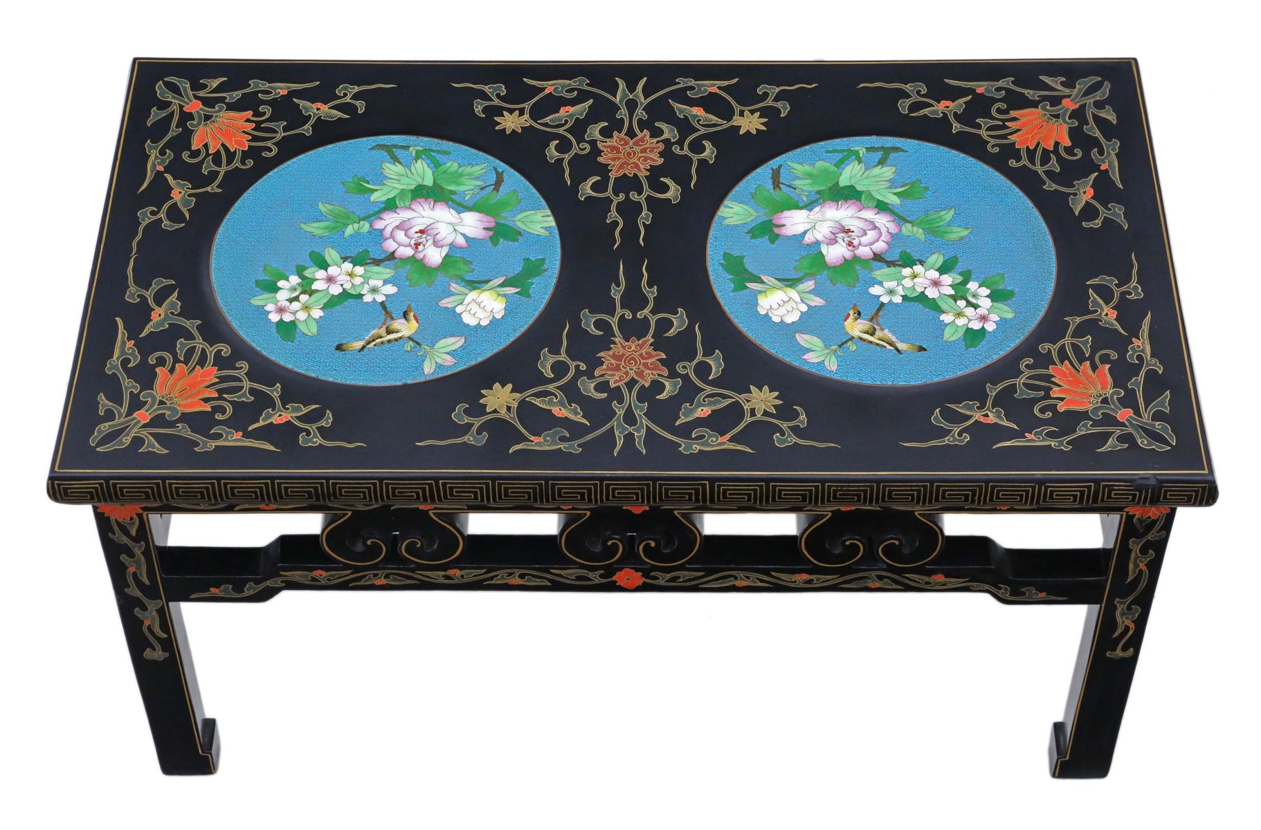 Antique Chinese Black Lacquer Coffee Table, 1950s for sale at Pamono