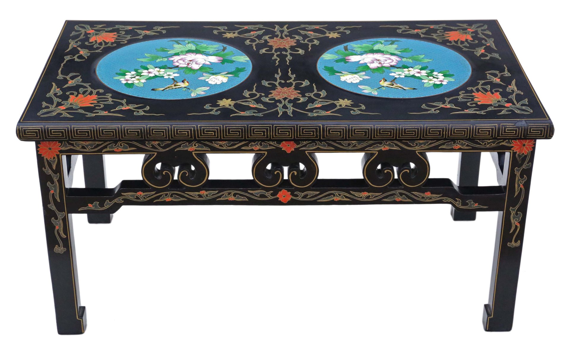 Antique Chinese Black Lacquer Coffee Table, 1950s for sale at Pamono