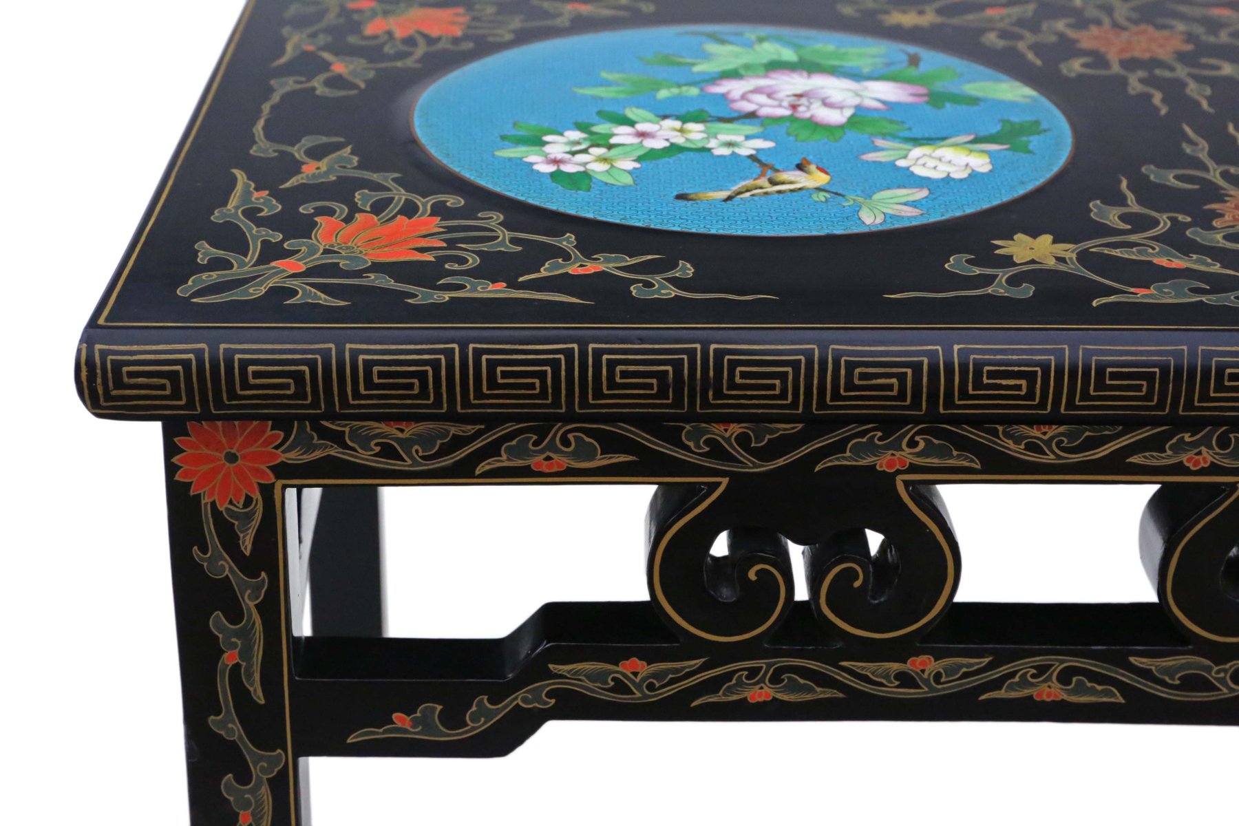 Antique Chinese Black Lacquer Coffee Table, 1950s for sale at Pamono
