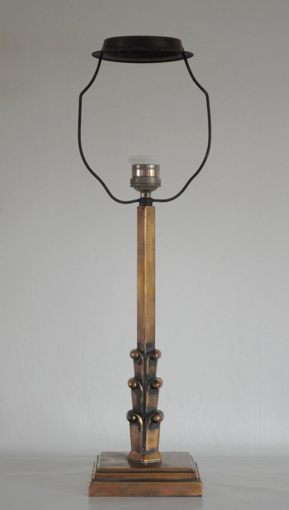 Dänische Art Deco Messing Tischlampe, 1930er bei Pamono kaufen