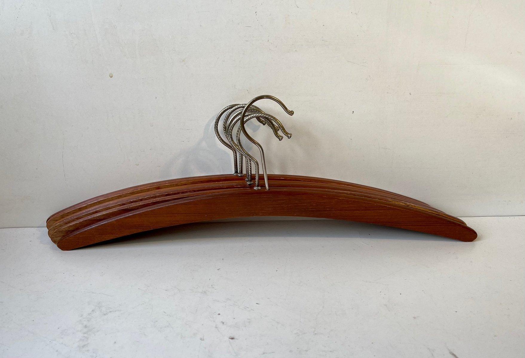Vintage Danish Teak Coat Hangers, 1960s, Set of 6 for sale at Pamono