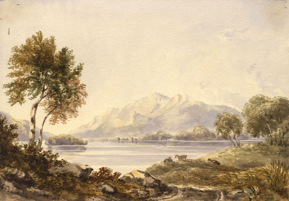 View Across Derwent Water, Lake District, Mid 19th Century, Watercolour