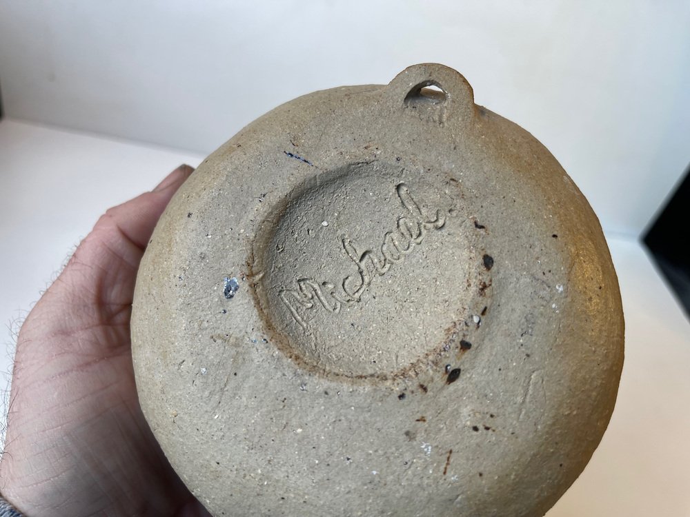 Vintage Ceramic Face Vase by Gunner Michael Andersen, 1970s for sale at