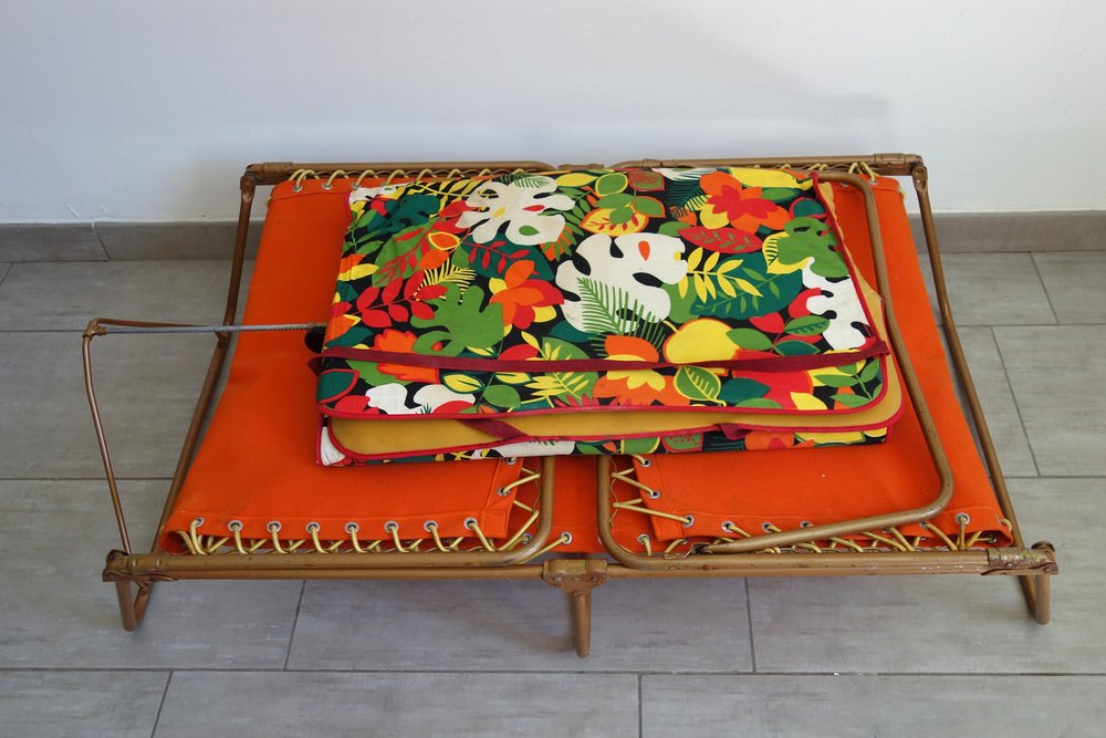 Vintage Folding Camp Chair from Lafuma, 1960s for sale at Pamono