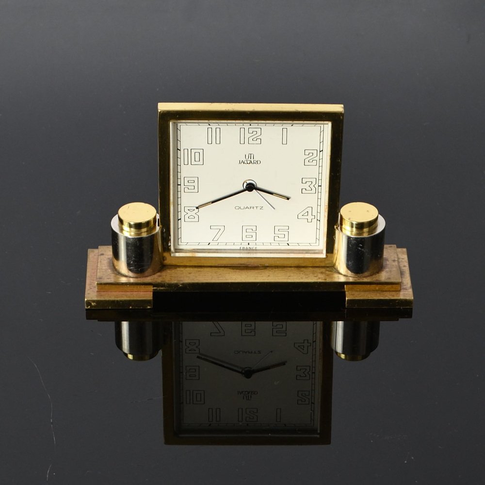 Vintage French Desk Clock from Uti Jaccard, 1980s for sale at Pamono