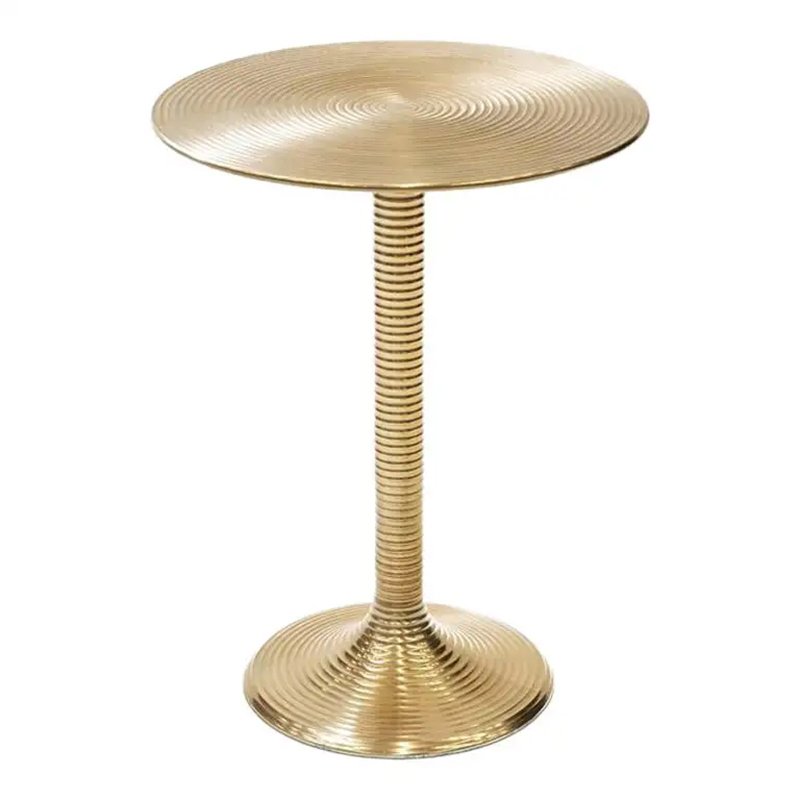 Tavolino Moderno In Alluminio E Vetro Satinato - Dimensioni 40x52x40 Cm, Portata 6 Kg - Stile Contemporaneo