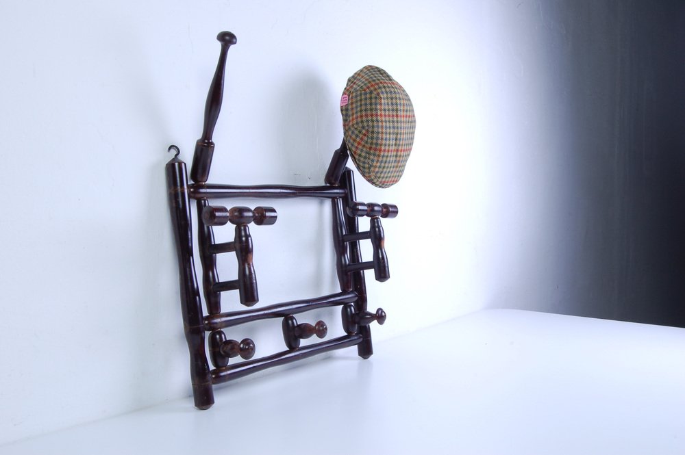 WallMounted Wooden Coat Rack for sale at Pamono