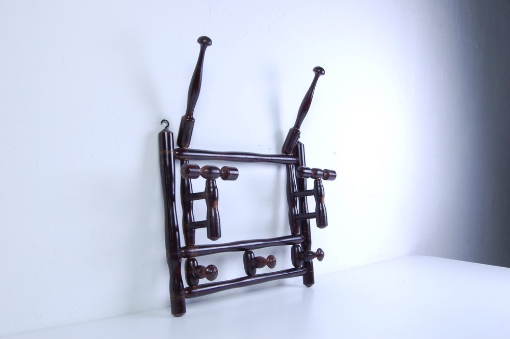 WallMounted Wooden Coat Rack for sale at Pamono