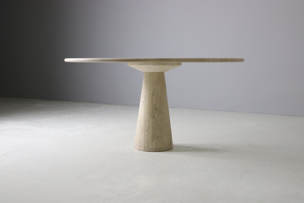 Large Travertine Dining Table, 1970s for sale at Pamono