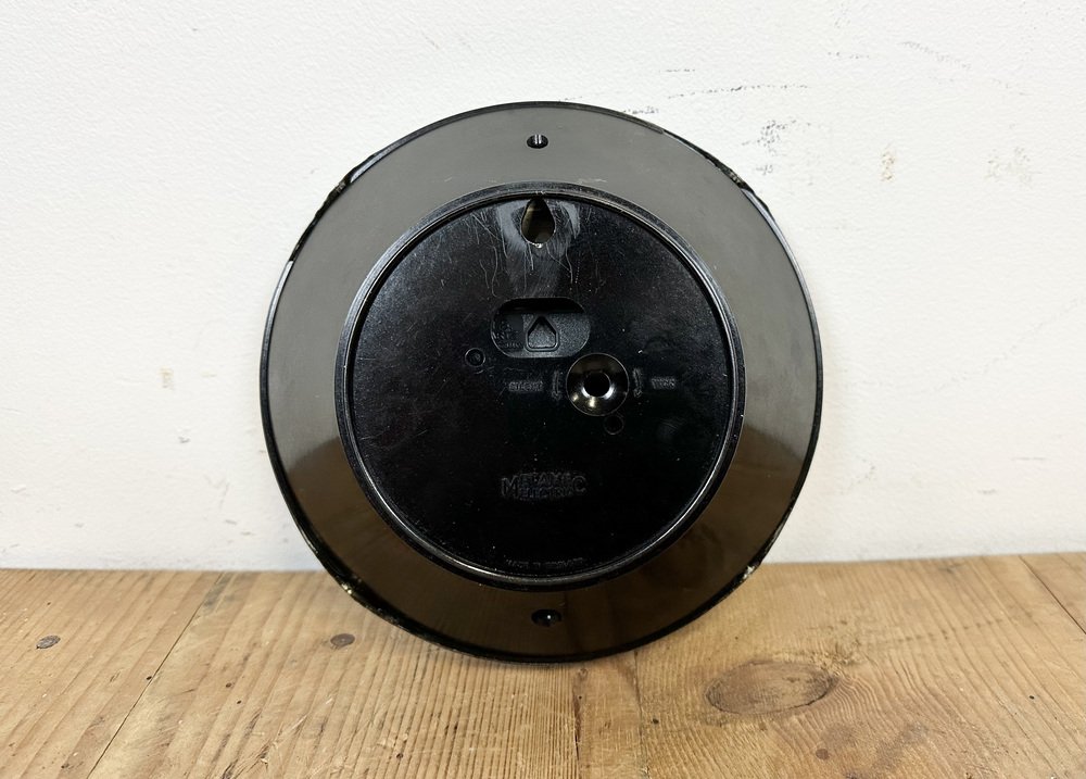 Vintage Black Wall Clock from Metamec, 1970s for sale at Pamono