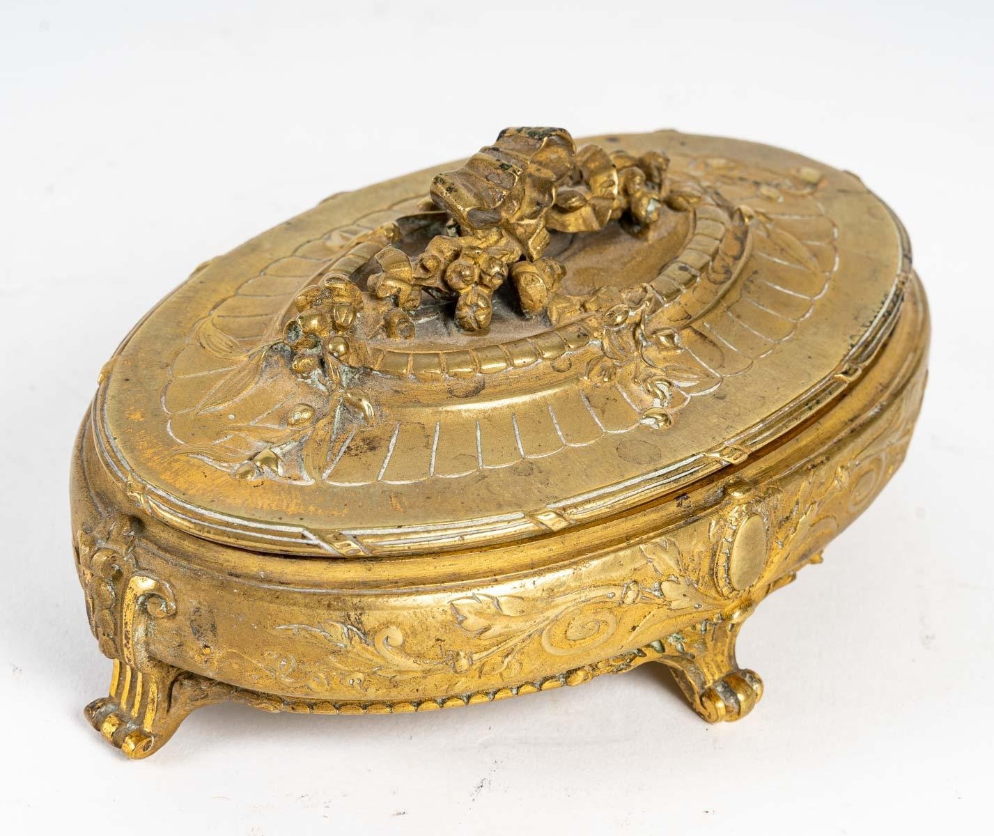 Chased Bronze Jewellery Box, 1800s for sale at Pamono