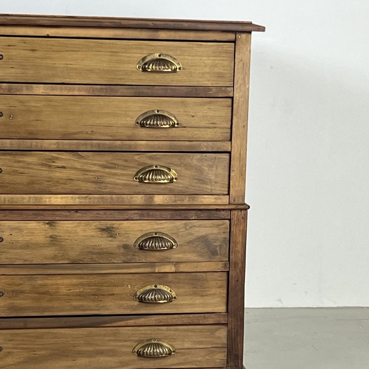 Plan Chest with Brass Cup Handles, 1930s for sale at Pamono