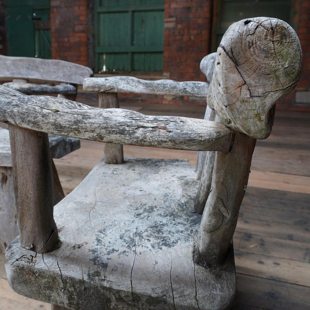 Rustic Garden Chairs, Set of 2 for sale at Pamono