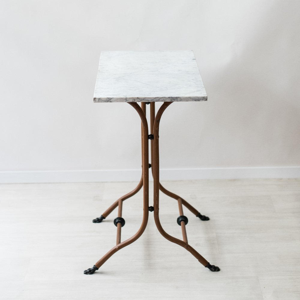 Cast Iron and Marble Outdoor Table, 1940s for sale at Pamono