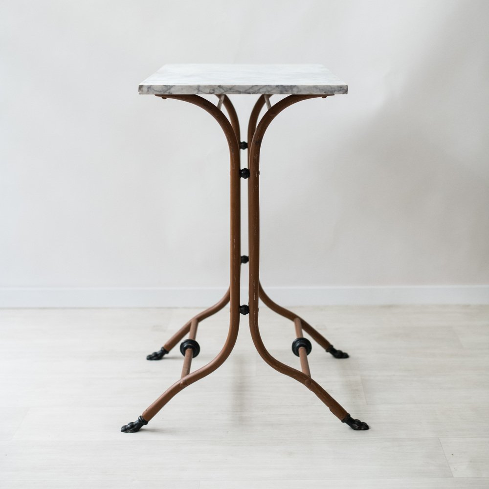 Cast Iron and Marble Outdoor Table, 1940s for sale at Pamono