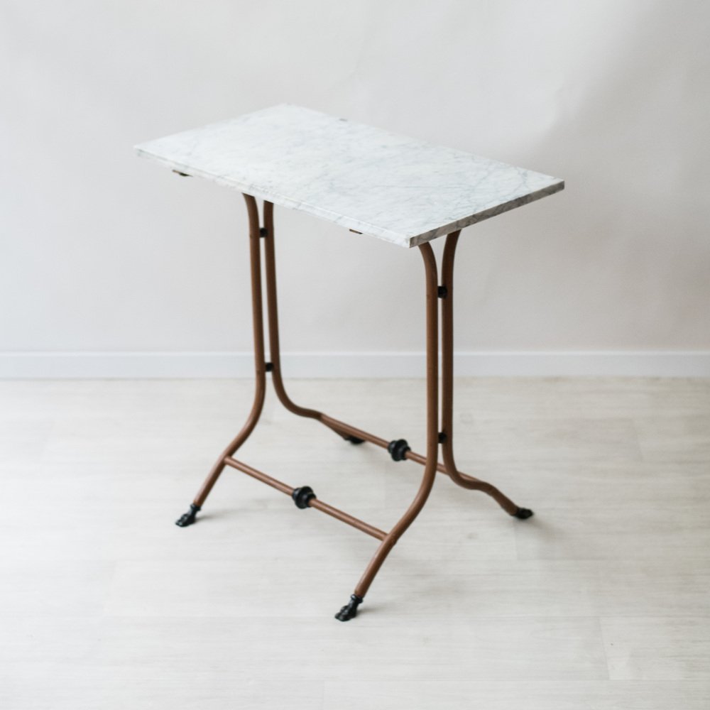 Cast Iron and Marble Outdoor Table, 1940s for sale at Pamono