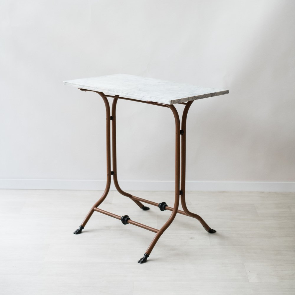 Gartentisch aus Gusseisen & Marmor, 1940er bei Pamono kaufen