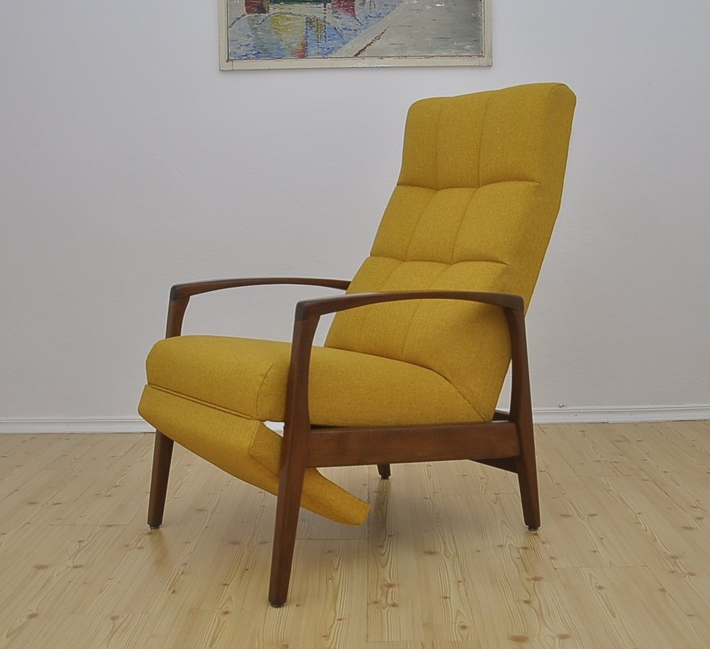 Fauteuil inclinable en tissu avec repose-pieds Spica
