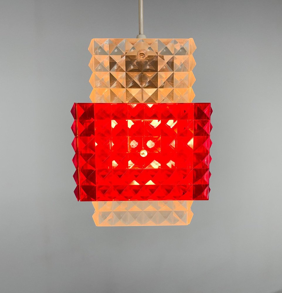 Plastic Pendant Light, Germany, 1970s for sale at Pamono