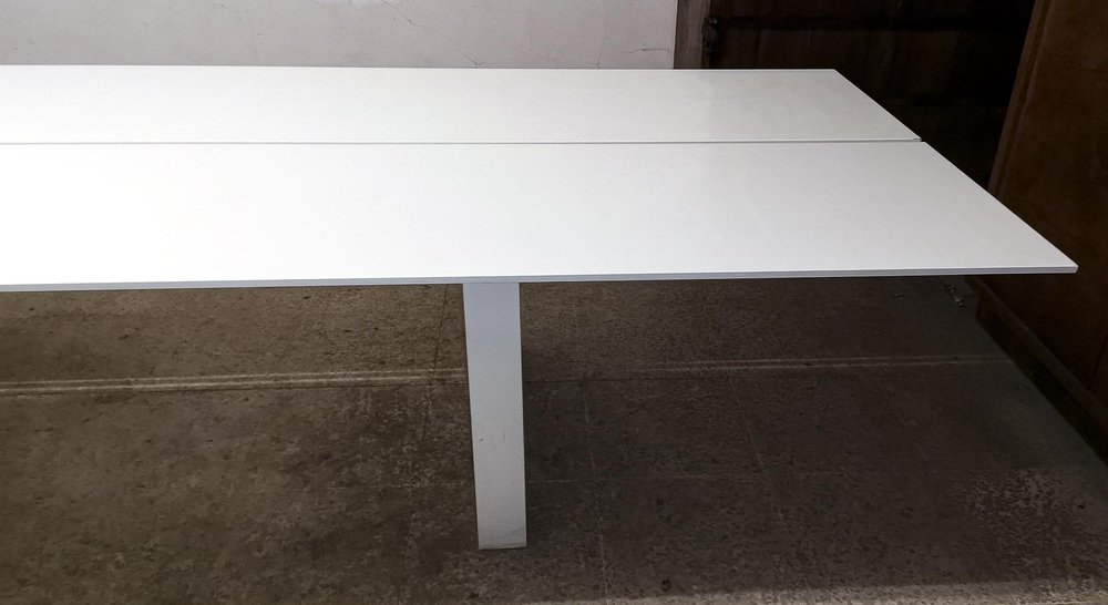 Italian White Lacquered Wood Study Room Table, 1990 for sale at Pamono