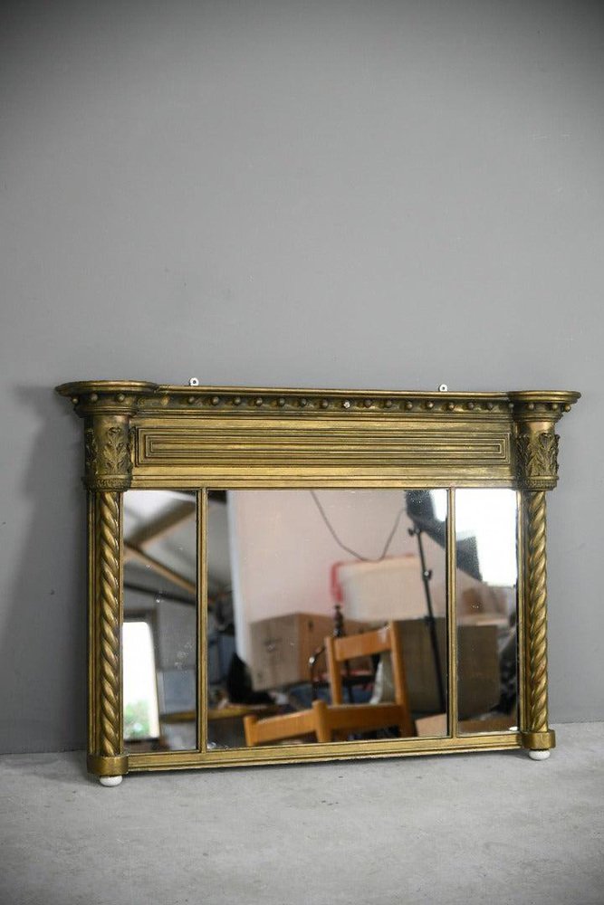 Vintage Gilt Overmantle Mirror for sale at Pamono