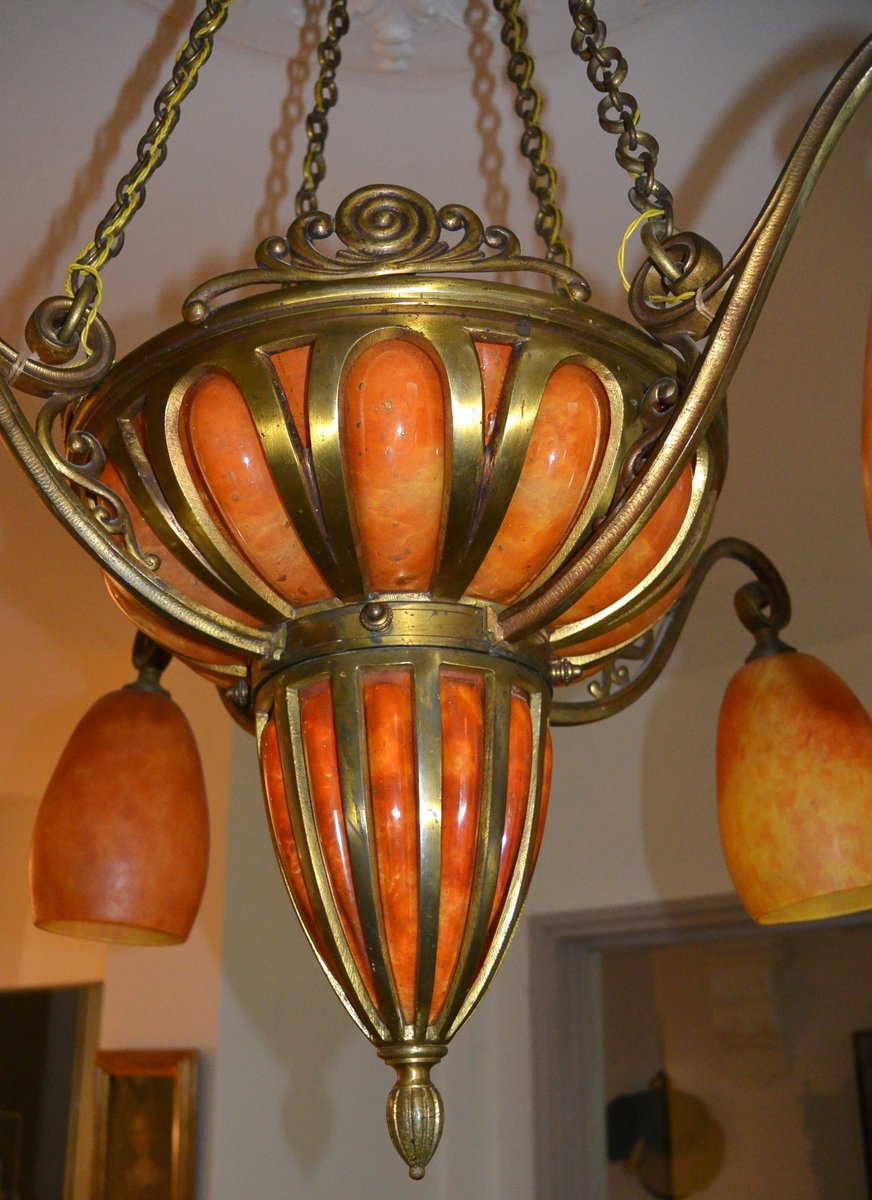 Art Nouveau Chandelier From Majorelle Daum 1910 For At Pamono Art Nouveau Chandelier From Majorelle Daum 1910