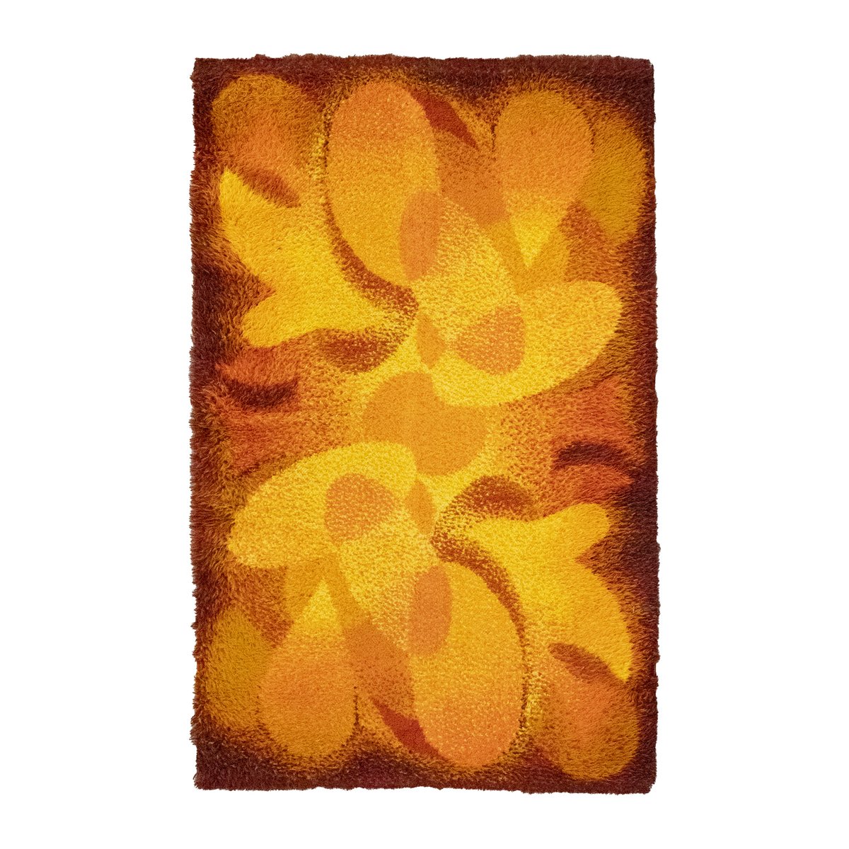 Orange Abstract Rug from Desso, 1970s for sale at Pamono
