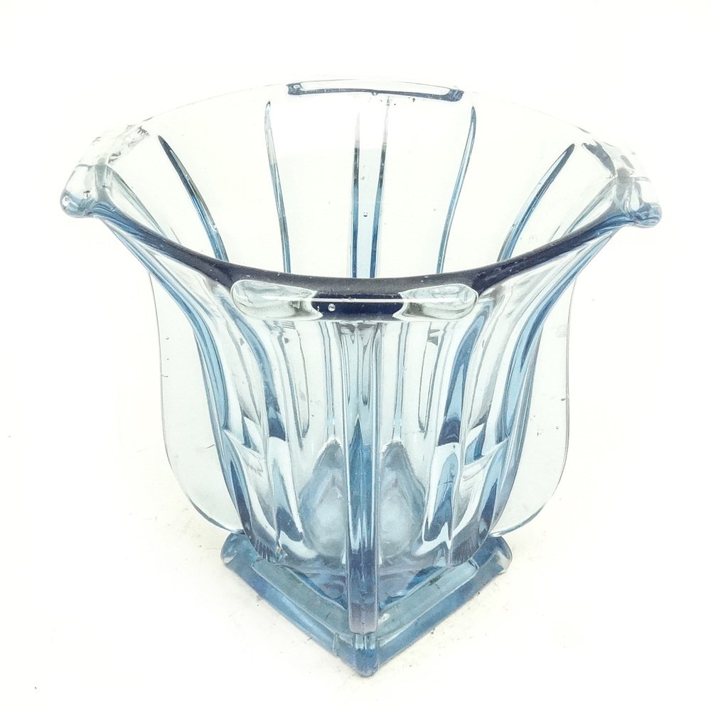 Polish Art Deco Vase from Zawiercie Glassworks, 1930s for sale at Pamono