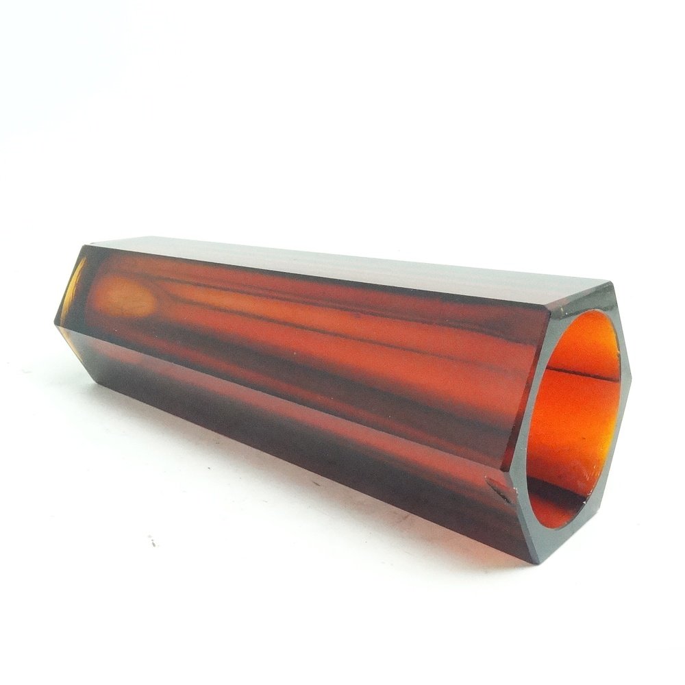 Art Deco Style Vase from Zawiercie Glassworks, Poland, 1950s for sale