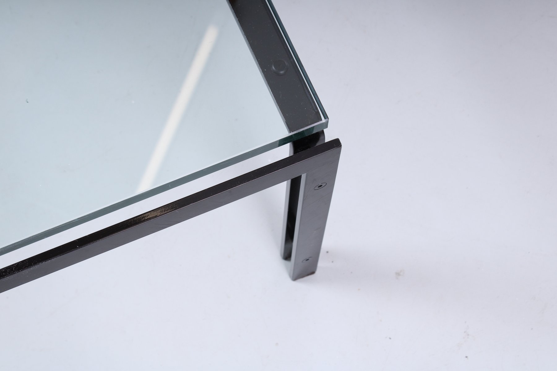 Small Black Square Coffee Table attributed to Metaform, 1980s for sale