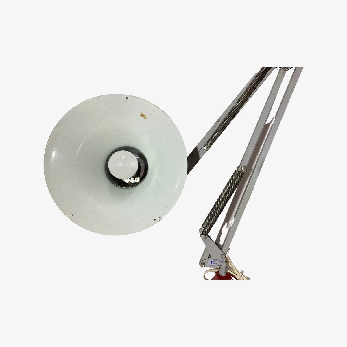 Industrial Desk Light in Metal Table Light, Denmark, 1950s for sale at