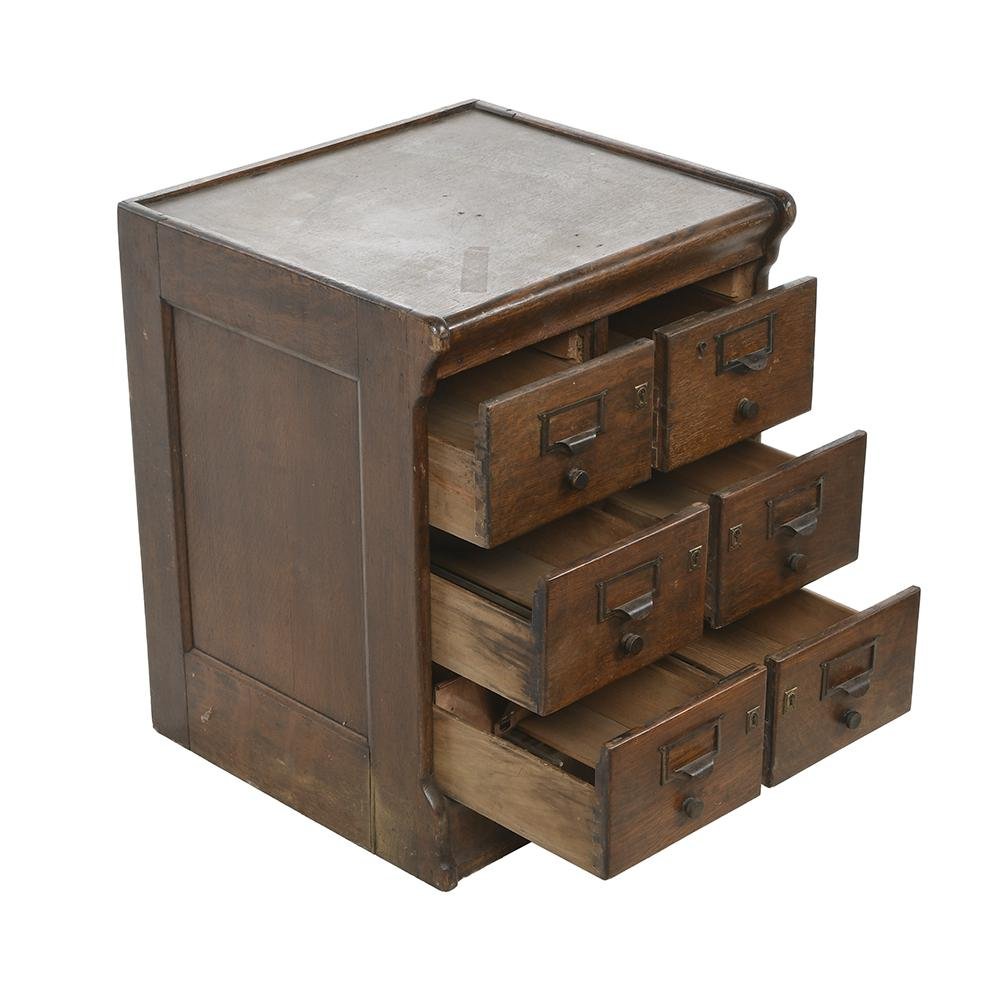 Apothekerschrank 'LOFT Studio' – 6 Schubladen & 2 Türen, Vintage-Design, Holz-Metall-Glas, 128x70x32 Cm