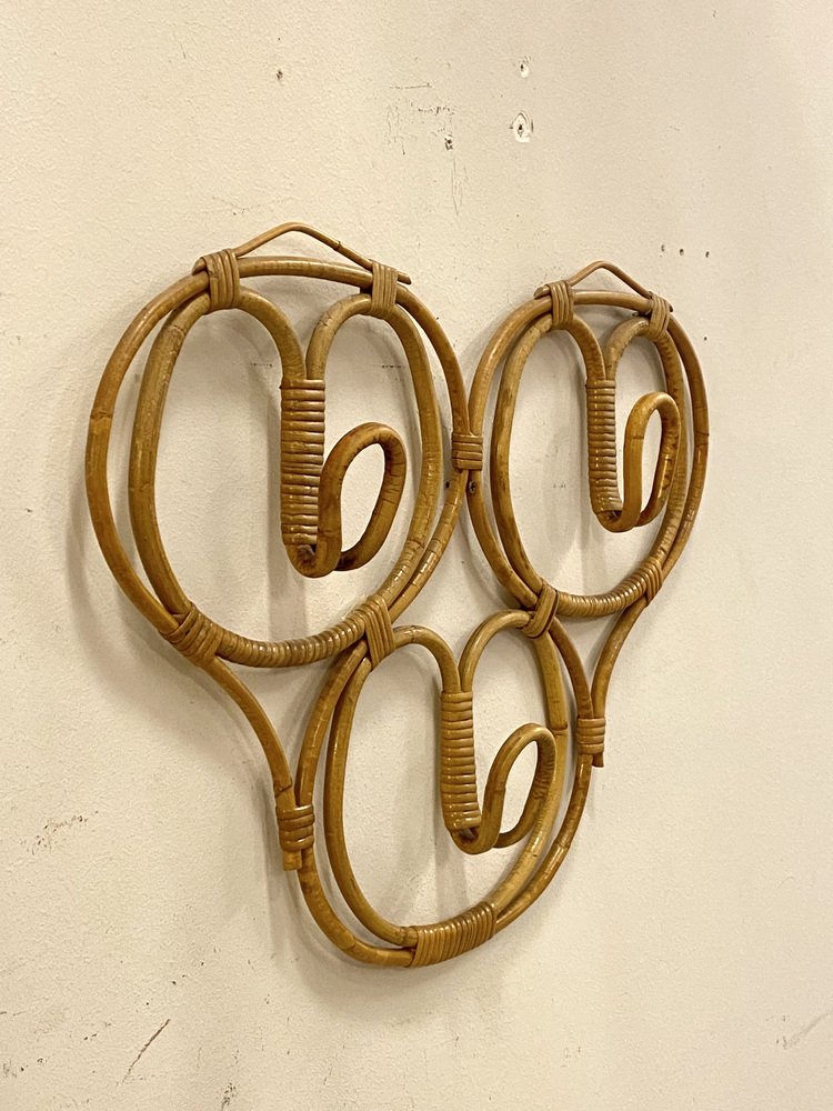 Bamboo Wall Hanger, 1970s for sale at Pamono