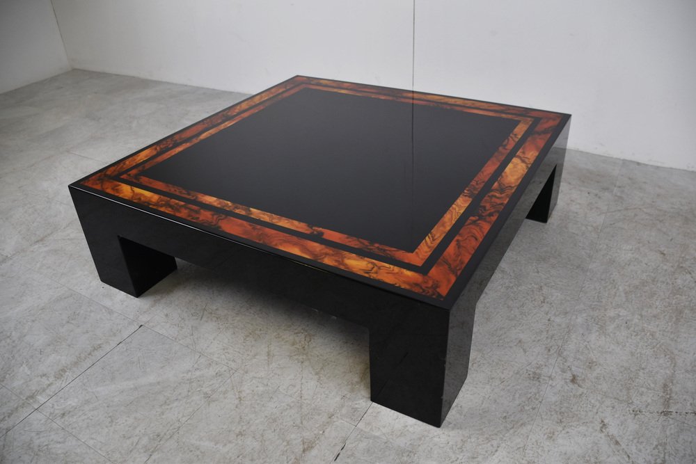 Vintage Burl Wooden Coffee Table, 1980s for sale at Pamono