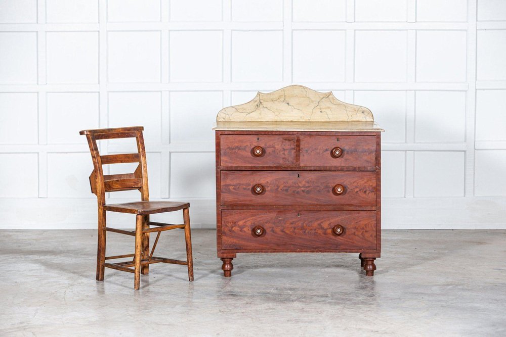 19th Century Irish Grained Pine Chest of Drawers, 1860s for sale at Pamono