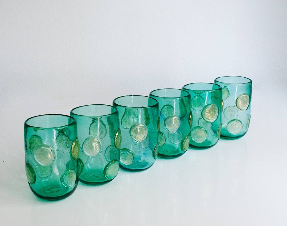 Italian Drinking Glasses by Mariana Iskra, Set of 6 for sale at Pamono