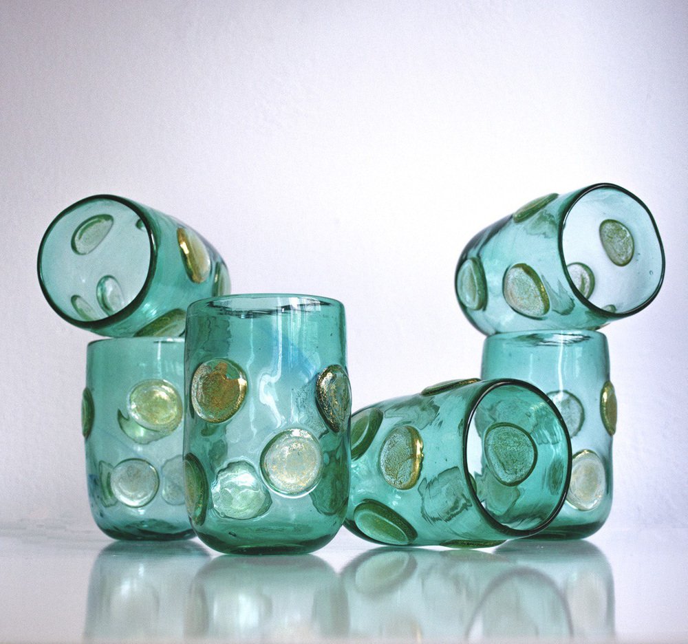 Italian Drinking Glasses by Mariana Iskra, Set of 6 for sale at Pamono